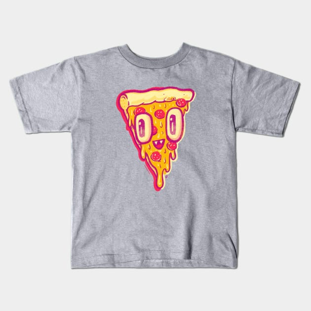 Pizza Face Buddy Kids T-Shirt by natebear